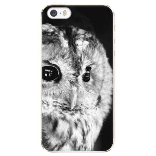 Plastové pouzdro iSaprio - BW Owl - iPhone 5/5S/SE
