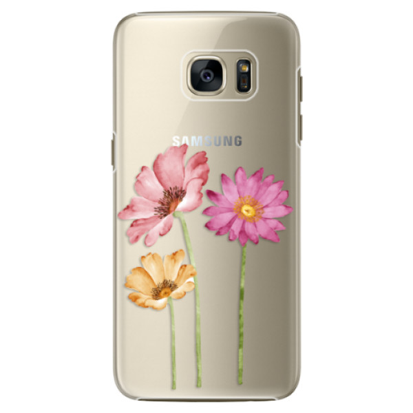 Plastové pouzdro iSaprio - Three Flowers - Samsung Galaxy S7