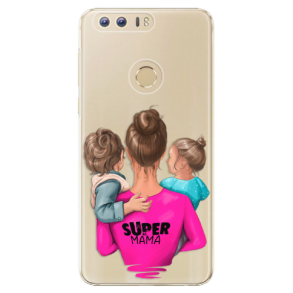 Plastové pouzdro iSaprio - Super Mama - Boy and Girl - Huawei Honor 8