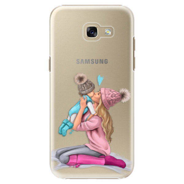 Plastové pouzdro iSaprio - Kissing Mom - Blond and Boy - Samsung Galaxy A5 2017