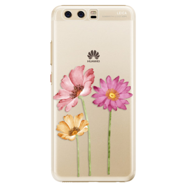 Plastové pouzdro iSaprio - Three Flowers - Huawei P10