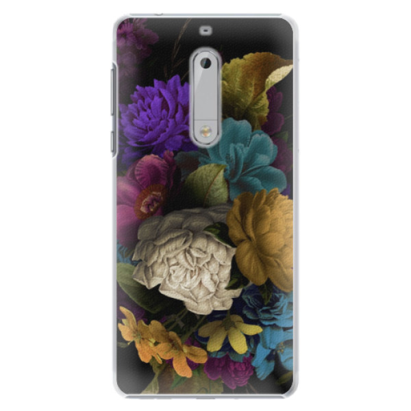 Plastové pouzdro iSaprio - Dark Flowers - Nokia 5
