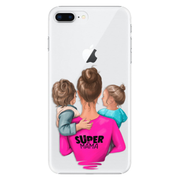 Plastové pouzdro iSaprio - Super Mama - Boy and Girl - iPhone 8 Plus