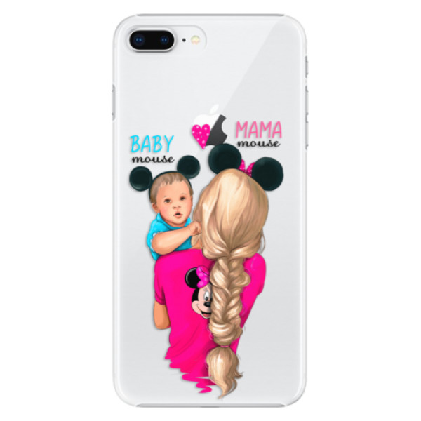Plastové pouzdro iSaprio - Mama Mouse Blonde and Boy - iPhone 8 Plus