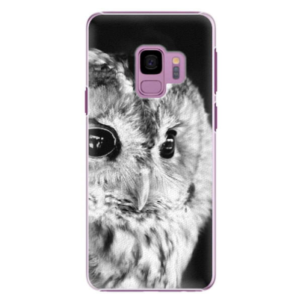 Plastové pouzdro iSaprio - BW Owl - Samsung Galaxy S9