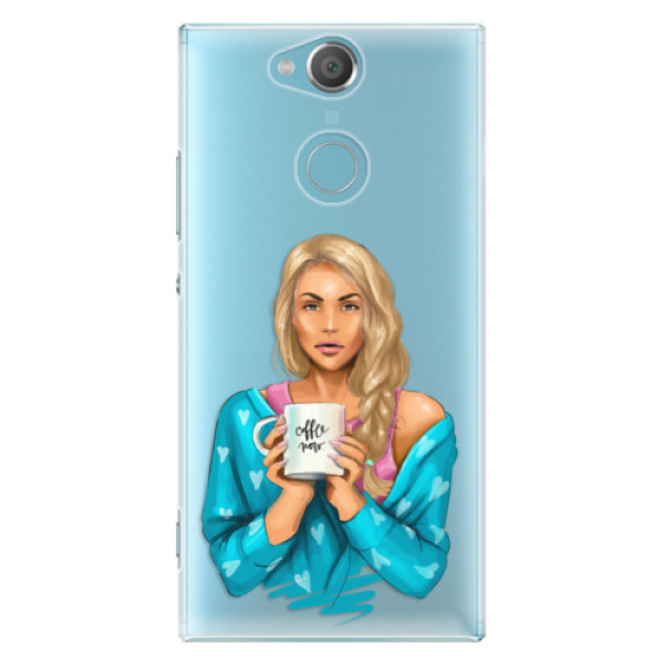 Plastové pouzdro iSaprio - Coffe Now - Blond - Sony Xperia XA2