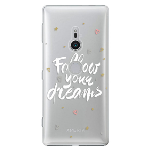 Plastové pouzdro iSaprio - Follow Your Dreams - white - Sony Xperia XZ2