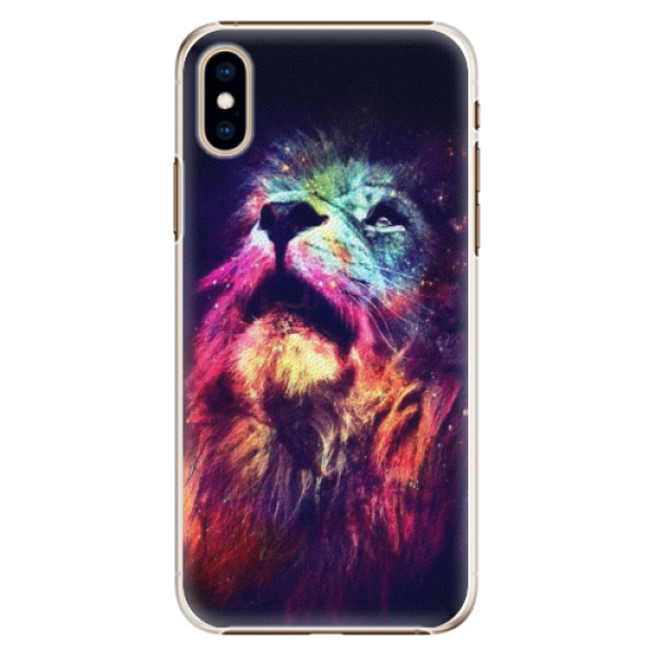 Plastové pouzdro iSaprio - Lion in Colors - iPhone XS