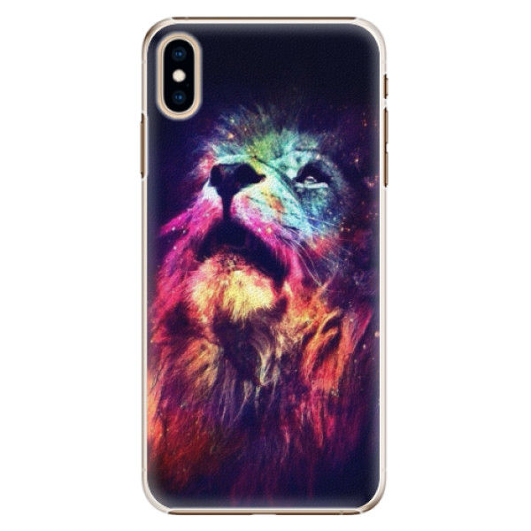 Plastové pouzdro iSaprio - Lion in Colors - iPhone XS Max