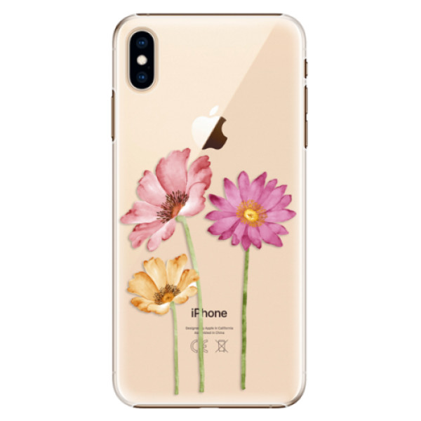 Plastové pouzdro iSaprio - Three Flowers - iPhone XS Max