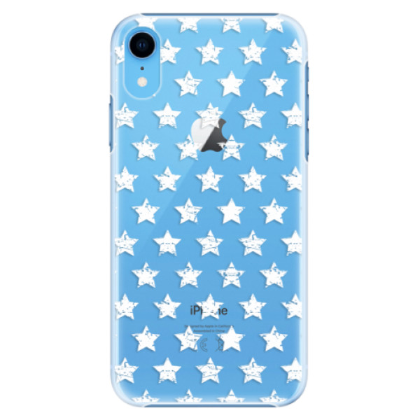 Plastové pouzdro iSaprio - Stars Pattern - white - iPhone XR