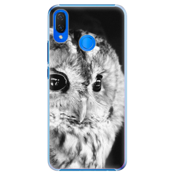 Plastové pouzdro iSaprio - BW Owl - Huawei Nova 3i