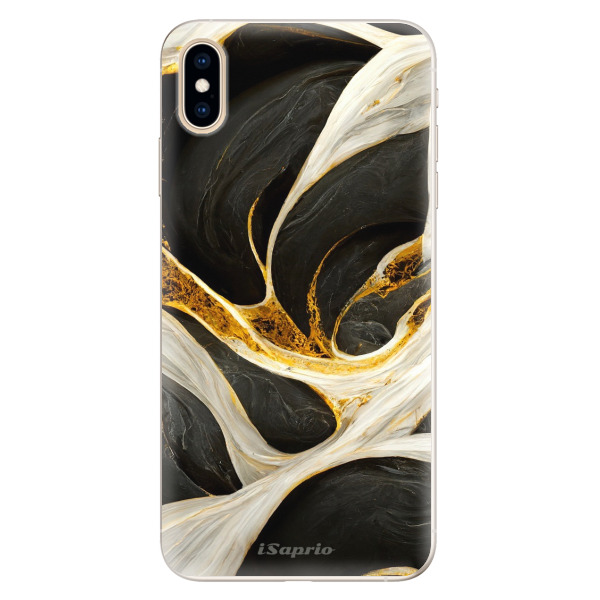 Silikonové pouzdro iSaprio - Black and Gold - iPhone XS Max