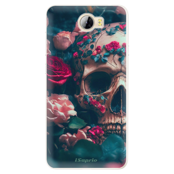 Silikonové pouzdro iSaprio - Skull in Roses - Huawei Y5 II / Y6 II Compact