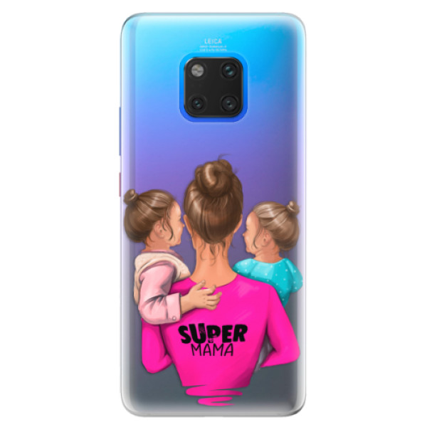 Silikonové pouzdro iSaprio - Super Mama - Two Girls - Huawei Mate 20 Pro