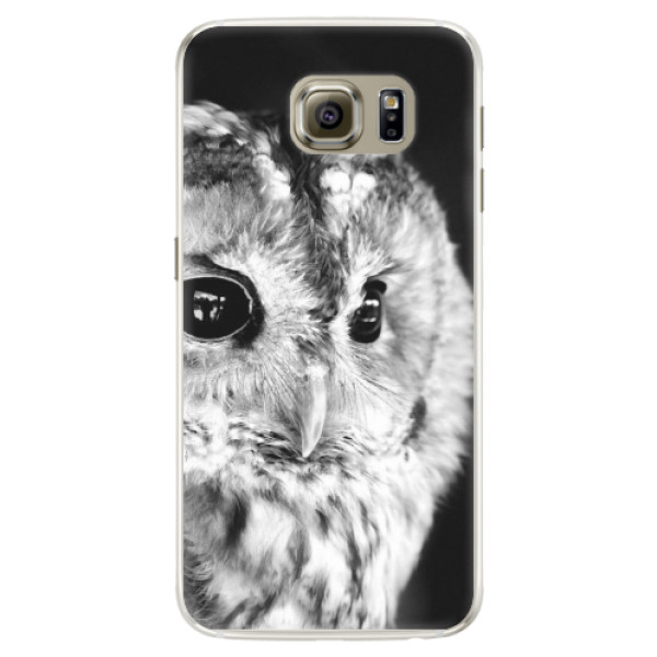 Silikonové pouzdro iSaprio - BW Owl - Samsung Galaxy S6 Edge