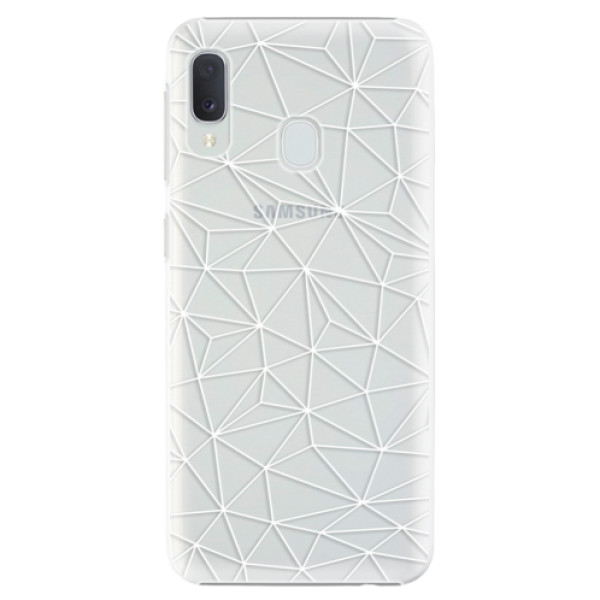 Plastové pouzdro iSaprio - Abstract Triangles 03 - white - Samsung Galaxy A20e