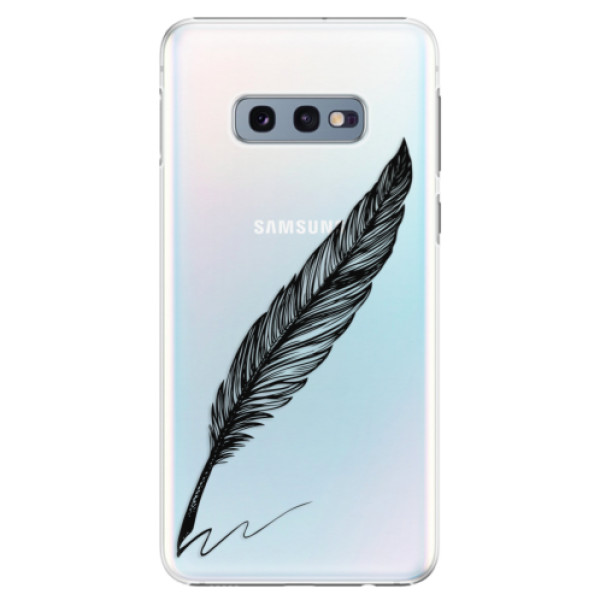 Plastové pouzdro iSaprio - Writing By Feather - black - Samsung Galaxy S10e