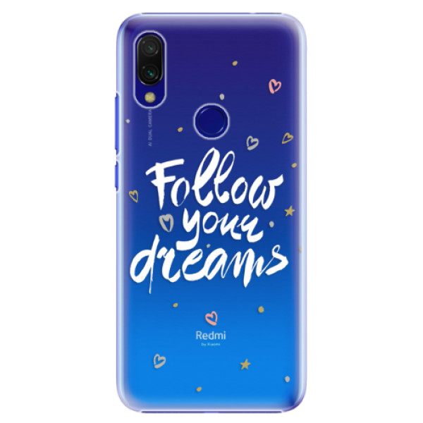 Plastové pouzdro iSaprio - Follow Your Dreams - white - Xiaomi Redmi 7