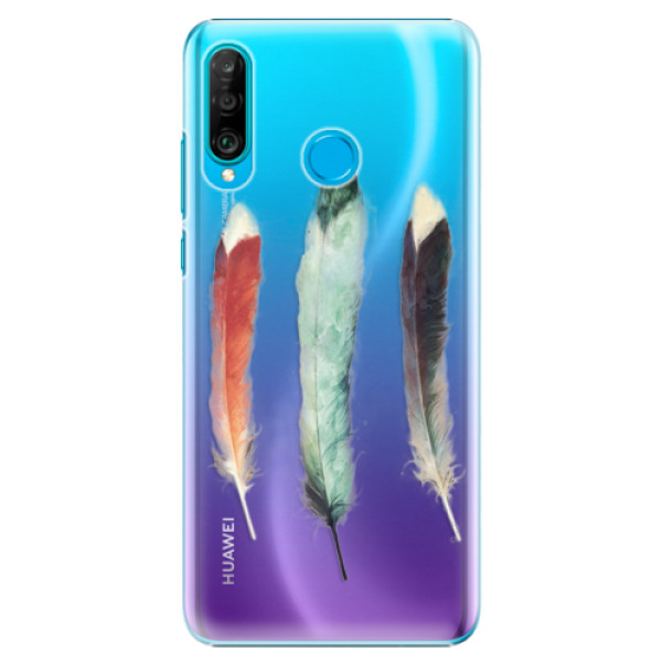 Plastové pouzdro iSaprio - Three Feathers - Huawei P30 Lite