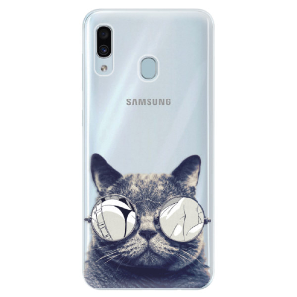 Silikonové pouzdro iSaprio - Crazy Cat 01 - Samsung Galaxy A30