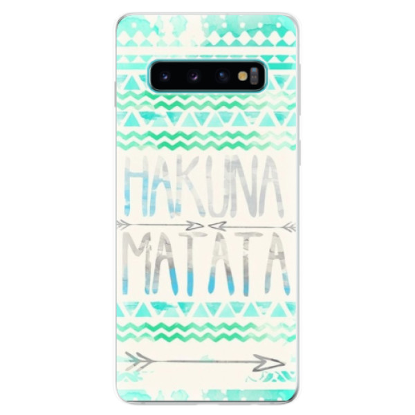 Odolné silikonové pouzdro iSaprio - Hakuna Matata Green - Samsung Galaxy S10