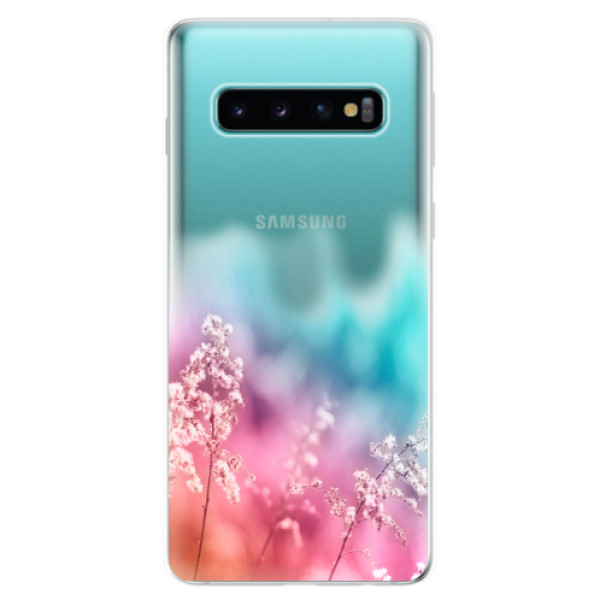 Odolné silikonové pouzdro iSaprio - Rainbow Grass - Samsung Galaxy S10