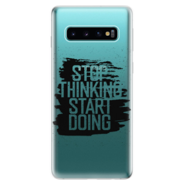 Odolné silikonové pouzdro iSaprio - Start Doing - black - Samsung Galaxy S10