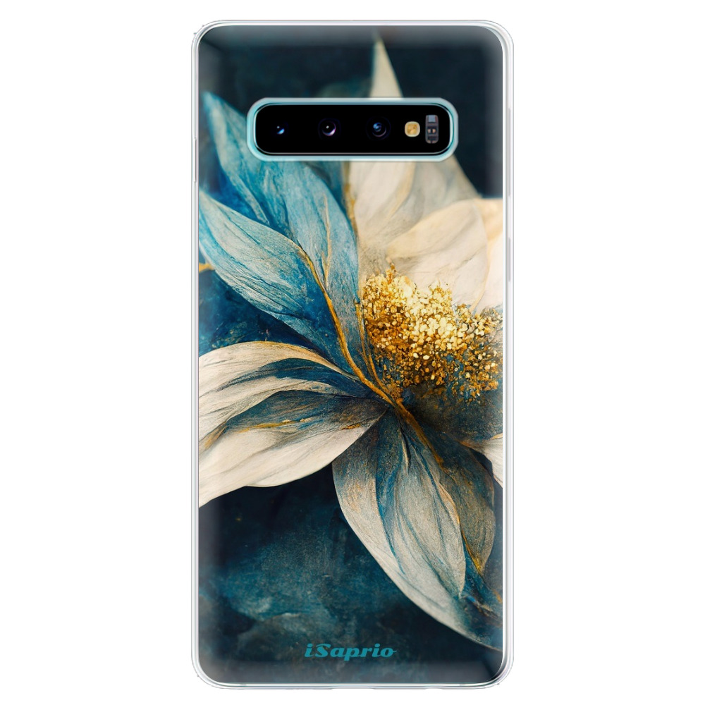 Odolné silikonové pouzdro iSaprio - Blue Petals - Samsung Galaxy S10