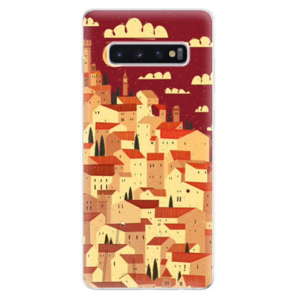 Odolné silikonové pouzdro iSaprio - Mountain City - Samsung Galaxy S10+