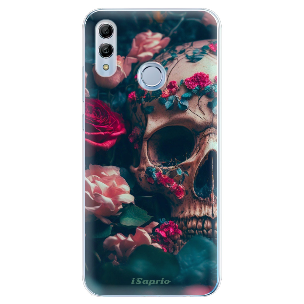 Odolné silikonové pouzdro iSaprio - Skull in Roses - Huawei Honor 10 Lite