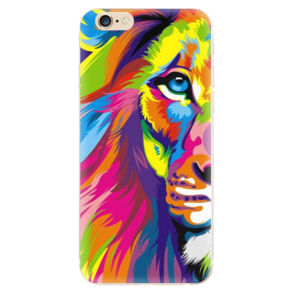Odolné silikonové pouzdro iSaprio - Rainbow Lion - iPhone 6/6S