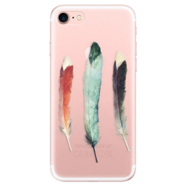 Odolné silikonové pouzdro iSaprio - Three Feathers - iPhone 7