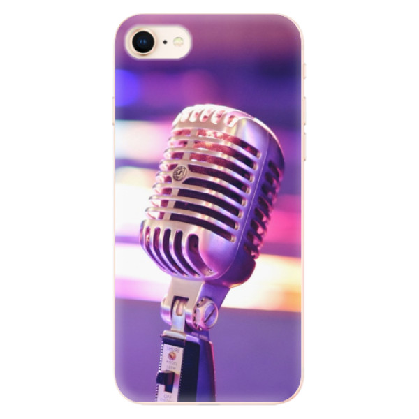 Odolné silikonové pouzdro iSaprio - Vintage Microphone - iPhone 8