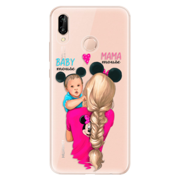 Odolné silikonové pouzdro iSaprio - Mama Mouse Blonde and Boy - Huawei P20 Lite