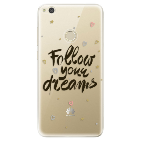 Odolné silikonové pouzdro iSaprio - Follow Your Dreams - black - Huawei P9 Lite 2017