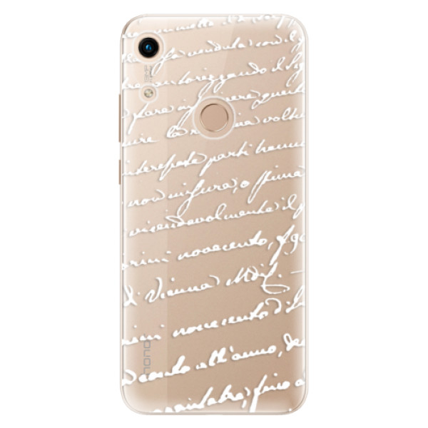 Odolné silikonové pouzdro iSaprio - Handwriting 01 - white - Huawei Honor 8A