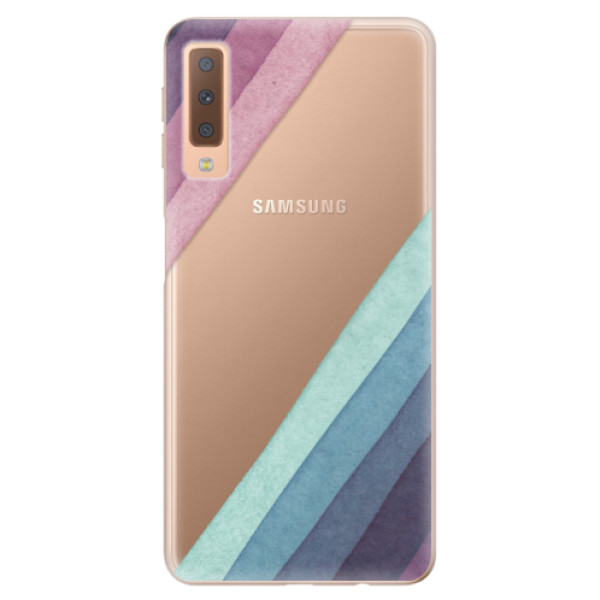 Odolné silikonové pouzdro iSaprio - Glitter Stripes 01 - Samsung Galaxy A7 (2018)