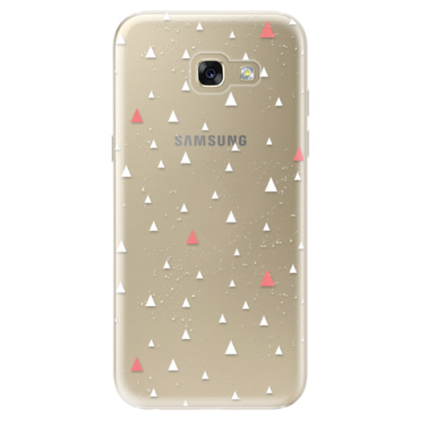 Odolné silikonové pouzdro iSaprio - Abstract Triangles 02 - white - Samsung Galaxy A5 2017