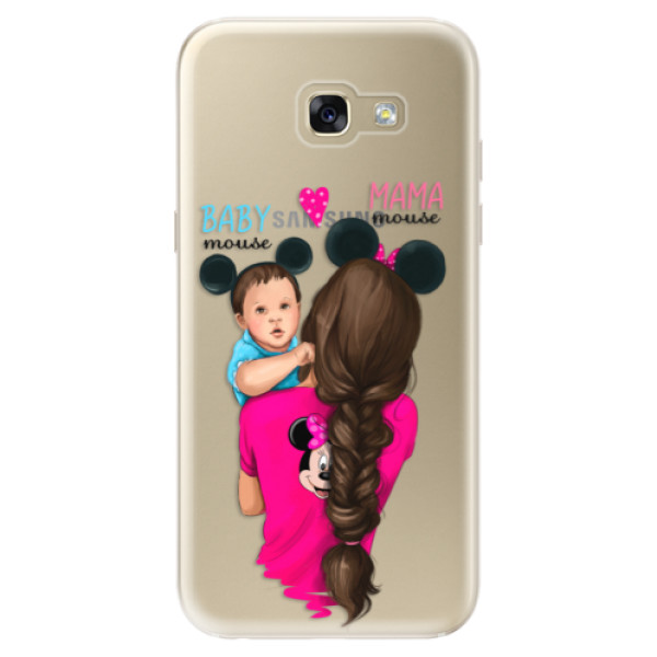 Odolné silikonové pouzdro iSaprio - Mama Mouse Brunette and Boy - Samsung Galaxy A5 2017