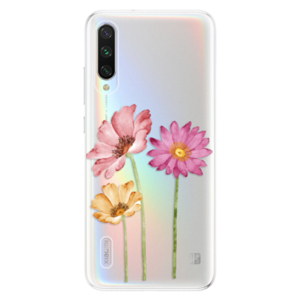 Odolné silikonové pouzdro iSaprio - Three Flowers - Xiaomi Mi A3