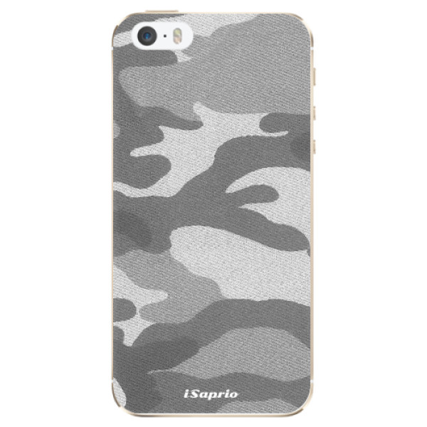 Odolné silikonové pouzdro iSaprio - Gray Camuflage 02 - iPhone 5/5S/SE
