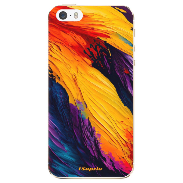 Odolné silikonové pouzdro iSaprio - Orange Paint - iPhone 5/5S/SE