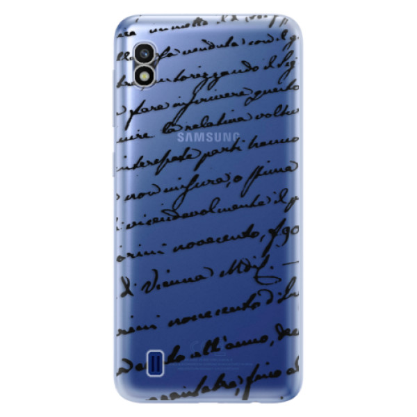 Odolné silikonové pouzdro iSaprio - Handwriting 01 - black - Samsung Galaxy A10