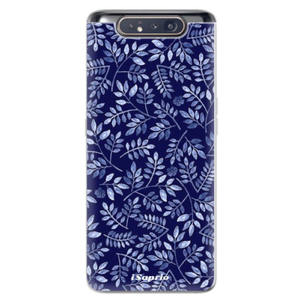 Odolné silikonové pouzdro iSaprio - Blue Leaves 05 - Samsung Galaxy A80
