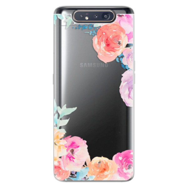 Odolné silikonové pouzdro iSaprio - Flower Brush - Samsung Galaxy A80