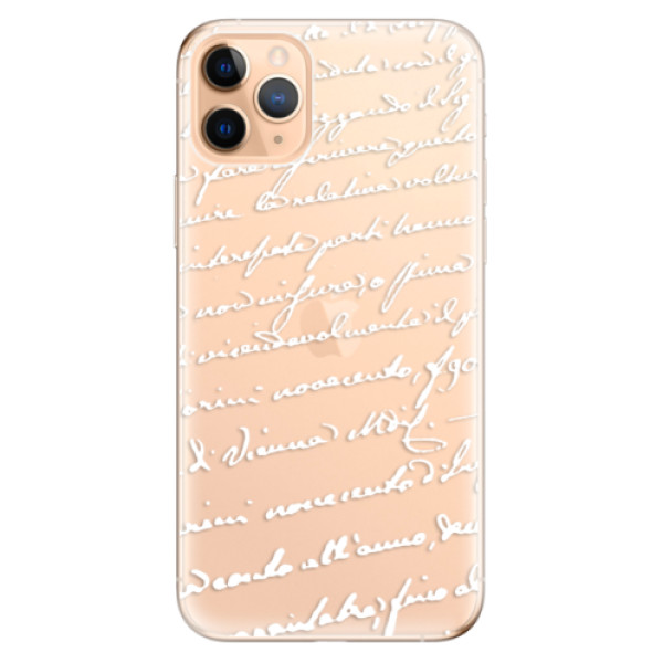 Odolné silikonové pouzdro iSaprio - Handwriting 01 - white - iPhone 11 Pro Max