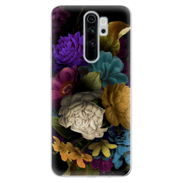 Odolné silikonové pouzdro iSaprio - Dark Flowers - Xiaomi Redmi Note 8 Pro