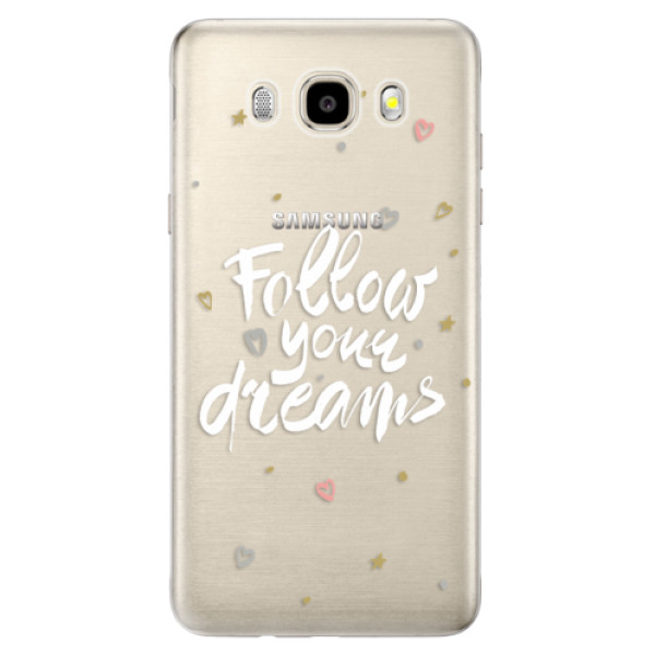 Odolné silikonové pouzdro iSaprio - Follow Your Dreams - white - Samsung Galaxy J5 2016