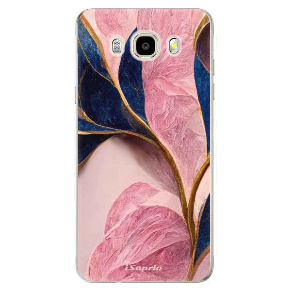 Odolné silikonové pouzdro iSaprio - Pink Blue Leaves - Samsung Galaxy J5 2016
